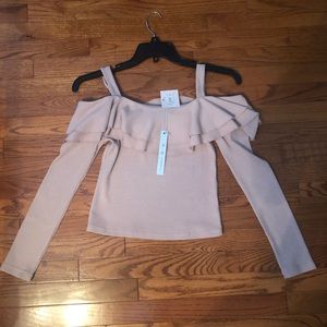 Off the shoulder ruffle top
